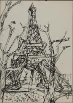 Paris, Bäume und Eiffelturm